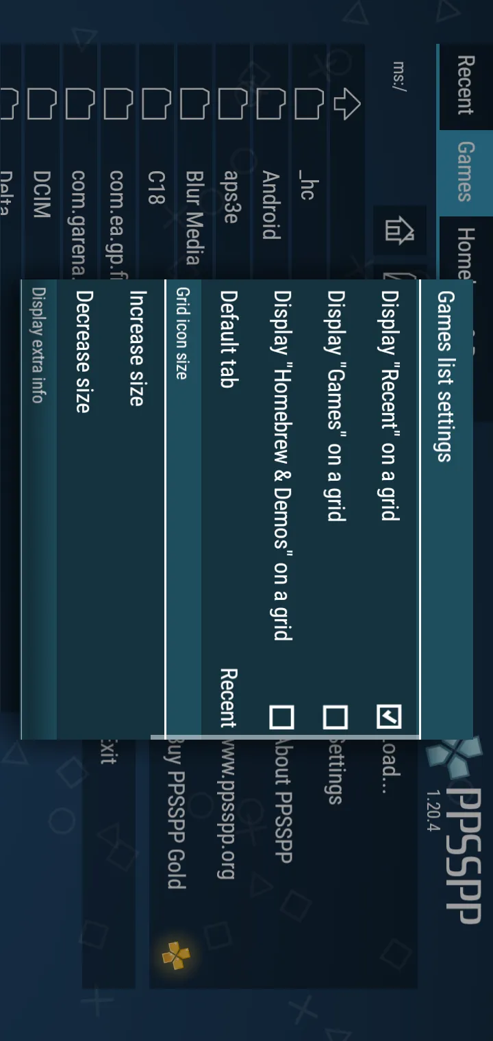 PPSSPP PSP game running on Android
